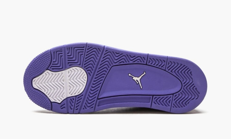 Nike Air Jordan 4 Retro PS 'Black Rush Violet' Schoenen Kinderen Zwart Wit Paars Nederland | 542097-FHN