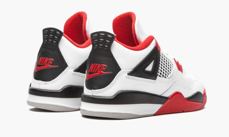 Nike Air Jordan 4 Retro (PS) 'Fire Red 2020' Schoenen Kinderen Wit Rood Zwart Grijs Nederland | 758943-LAO