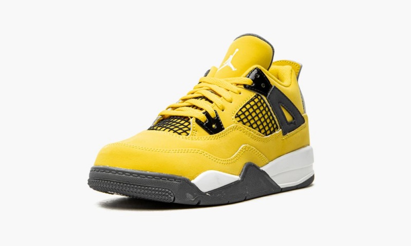 Nike Air Jordan 4 Retro PS 'Lightning' Schoenen Kinderen Geel Donkerblauw Grijs Nederland | 571936-UWX