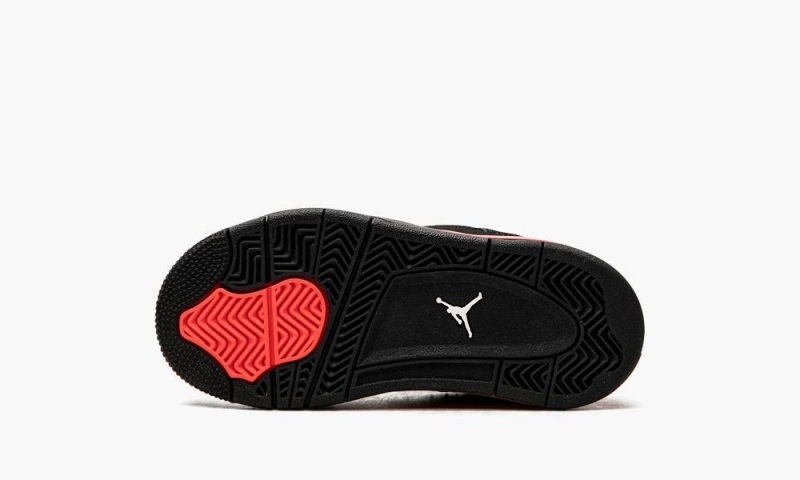 Nike Air Jordan 4 Retro PS 'Red Thunder' Schoenen Kinderen Zwart Wit Rood Nederland | 469352-ZJN