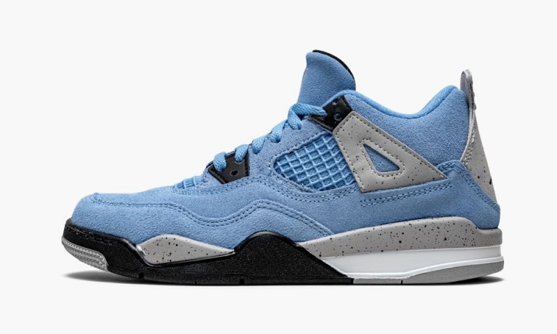 Nike Air Jordan 4 Retro PS \'University Blue\' Schoenen Kinderen Blauw Zwart Nederland | 764018-FNR