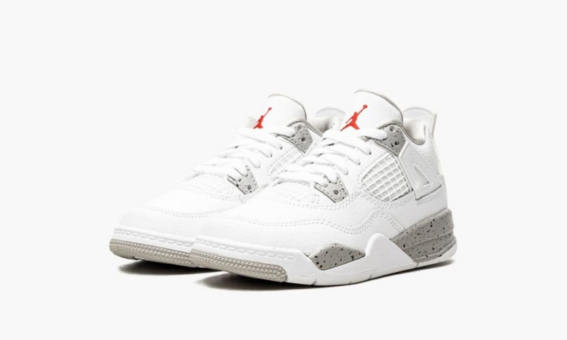 Nike Air Jordan 4 Retro PS 'White Oreo' Schoenen Kinderen Wit Grijs Zwart Rood Nederland | 837510-BTO