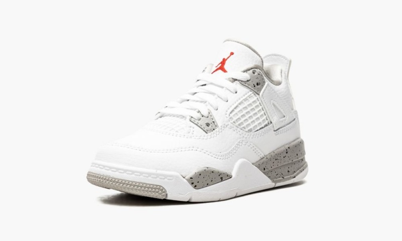 Nike Air Jordan 4 Retro PS 'White Oreo' Schoenen Kinderen Wit Grijs Zwart Rood Nederland | 837510-BTO
