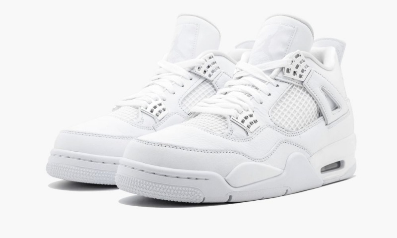 Nike Air Jordan 4 Retro 'Pure Money' Schoenen Heren Wit Metal Zilver Nederland | 735248-YTE