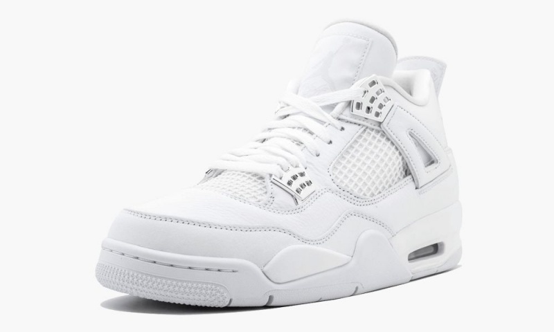 Nike Air Jordan 4 Retro 'Pure Money' Schoenen Heren Wit Metal Zilver Nederland | 735248-YTE