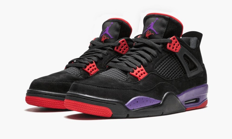 Nike Air Jordan 4 Retro 'Raptors/Drake OVO' Schoenen Heren Zwart Paars Nederland | 375941-ZEH