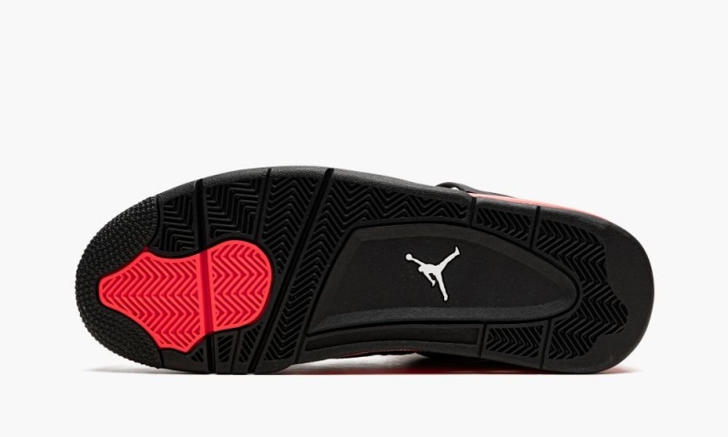 Nike Air Jordan 4 Retro 'Red Thunder' Schoenen Heren Zwart Wit Rood Nederland | 582713-HJG