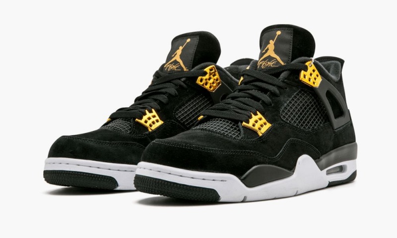 Nike Air Jordan 4 Retro 'Royalty' Schoenen Heren Zwart Metal Goud Wit Nederland | 307482-IVH