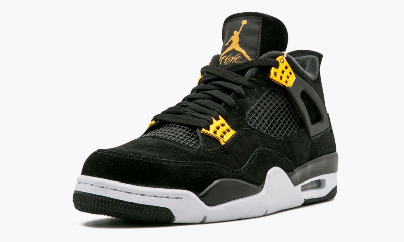 Nike Air Jordan 4 Retro 'Royalty' Schoenen Heren Zwart Metal Goud Wit Nederland | 307482-IVH