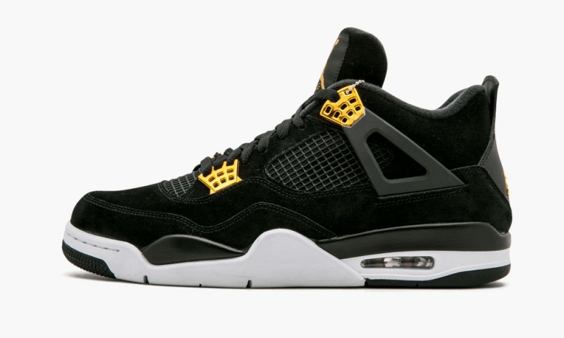 Nike Air Jordan 4 Retro \'Royalty\' Schoenen Heren Zwart Metal Goud Wit Nederland | 307482-IVH