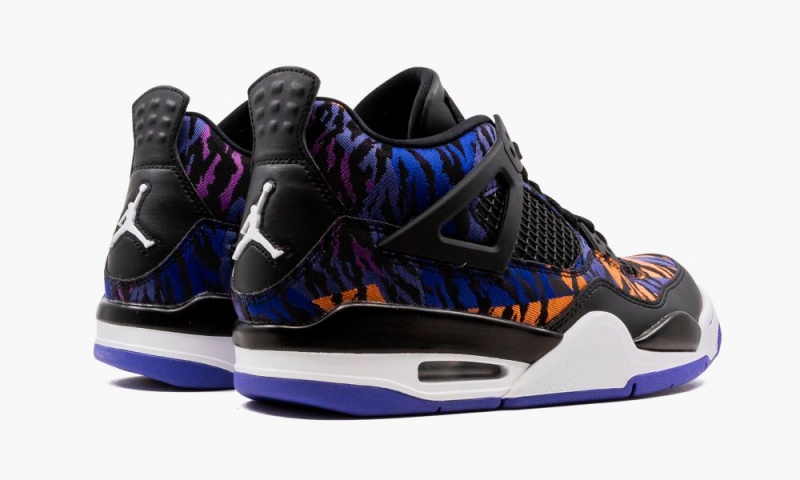 Nike Air Jordan 4 Retro 'Rush Violet' Schoenen Kinderen Zwart Wit Paars Nederland | 137509-SBX