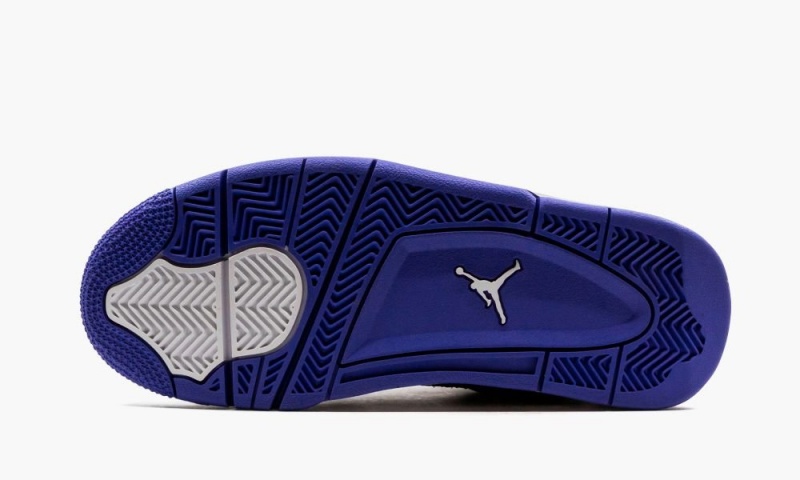 Nike Air Jordan 4 Retro 'Rush Violet' Schoenen Kinderen Zwart Wit Paars Nederland | 137509-SBX