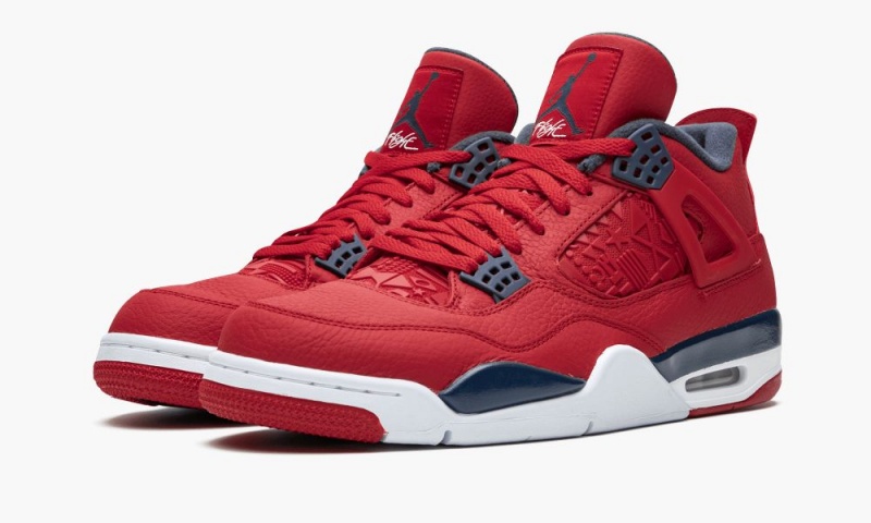 Nike Air Jordan 4 Retro SE 'FIBA' Schoenen Heren Rood Obsidian Wit Goud Nederland | 169530-WVU