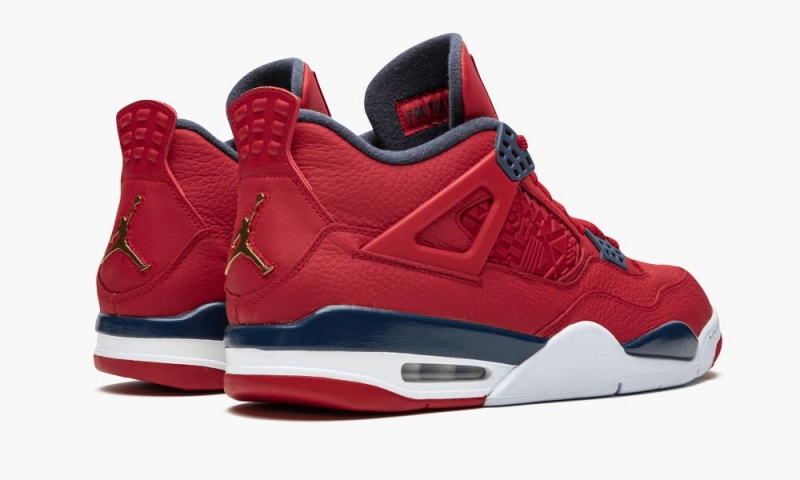 Nike Air Jordan 4 Retro SE 'FIBA' Schoenen Heren Rood Obsidian Wit Goud Nederland | 169530-WVU