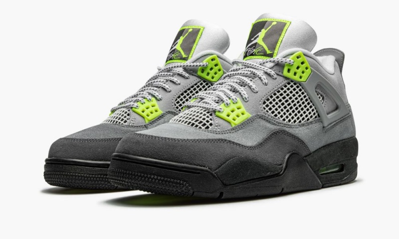 Nike Air Jordan 4 Retro SE 'Neon' Schoenen Heren Grijs Nederland | 869214-QVP