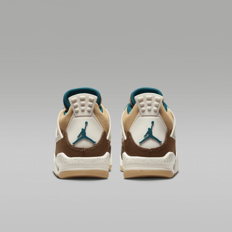 Nike Air Jordan 4 Retro Schoenen Kinderen Bruin Turquoise Nederland | 126078-CMT