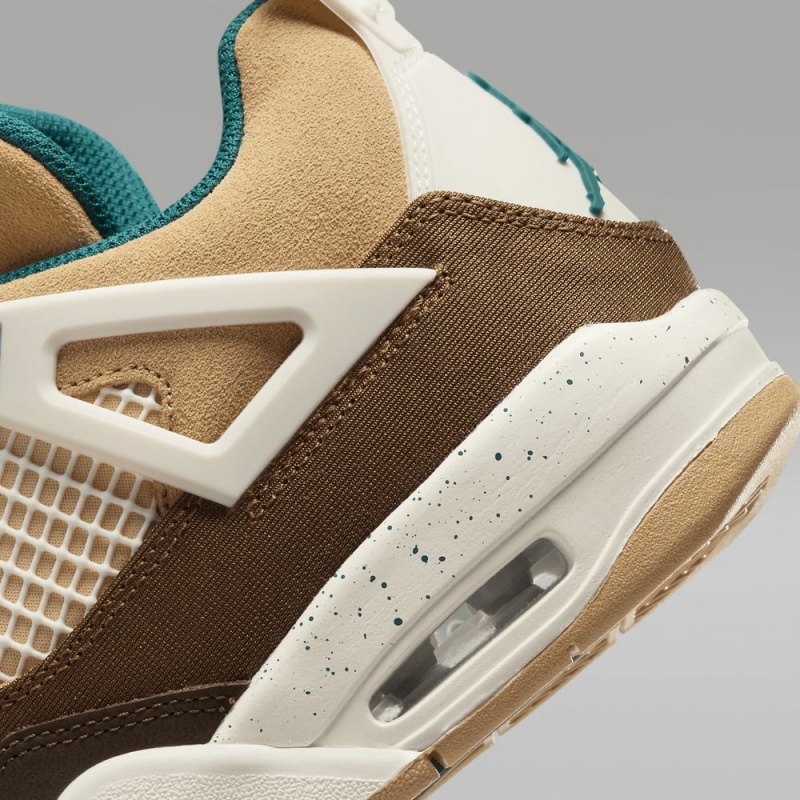 Nike Air Jordan 4 Retro Schoenen Kinderen Bruin Turquoise Nederland | 126078-CMT