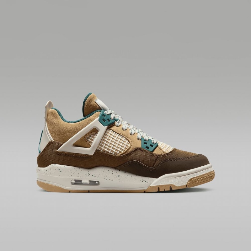 Nike Air Jordan 4 Retro Schoenen Kinderen Bruin Turquoise Nederland | 126078-CMT