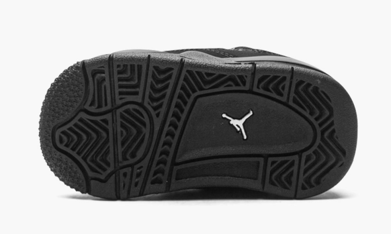 Nike Air Jordan 4 Retro (TD) 'BLACK CAT' Schoenen Kinderen Zwart Zwart Diepgrijs Nederland | 158346-UKZ