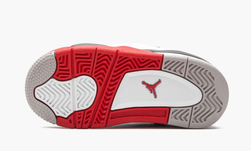 Nike Air Jordan 4 Retro (TD) 'Fire Red 2020' Schoenen Kinderen Wit Rood Zwart Grijs Nederland | 085476-EUQ