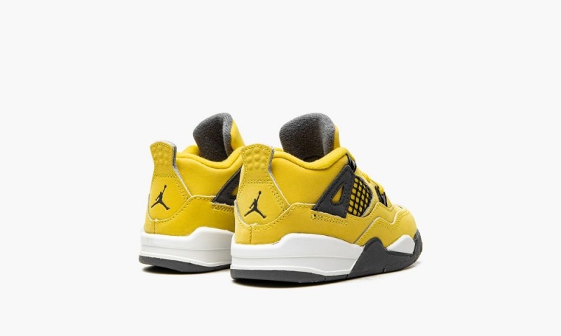 Nike Air Jordan 4 Retro TD 'Lightning 2021' Schoenen Kinderen Geel Donkerblauw Grijs Nederland | 103976-KXT