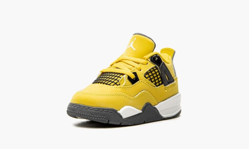Nike Air Jordan 4 Retro TD 'Lightning 2021' Schoenen Kinderen Geel Donkerblauw Grijs Nederland | 103976-KXT