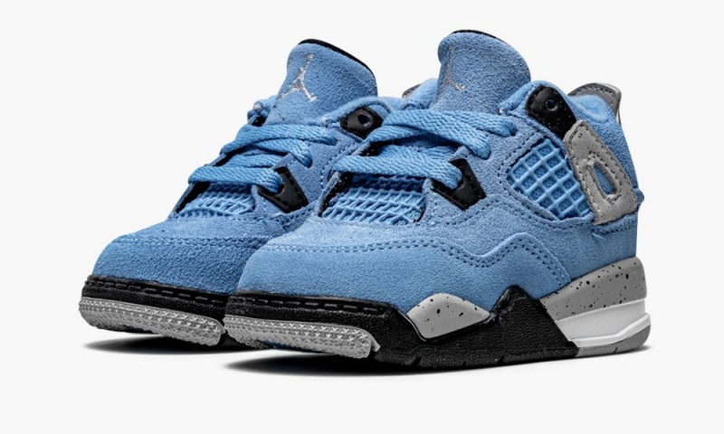 Nike Air Jordan 4 Retro TD 'University Blue' Schoenen Kinderen Blauw Zwart Nederland | 750831-VMI