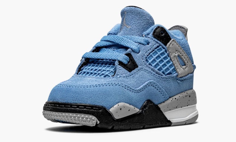 Nike Air Jordan 4 Retro TD 'University Blue' Schoenen Kinderen Blauw Zwart Nederland | 750831-VMI