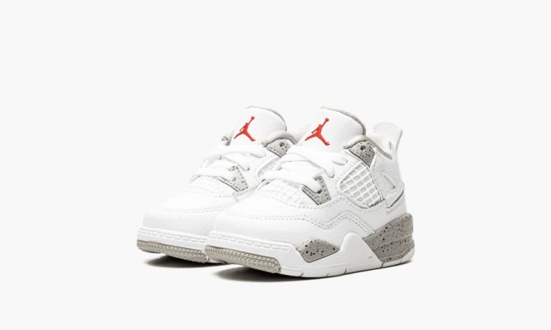 Nike Air Jordan 4 Retro TD 'White Oreo' Schoenen Kinderen Wit Grijs Nederland | 392675-XNP