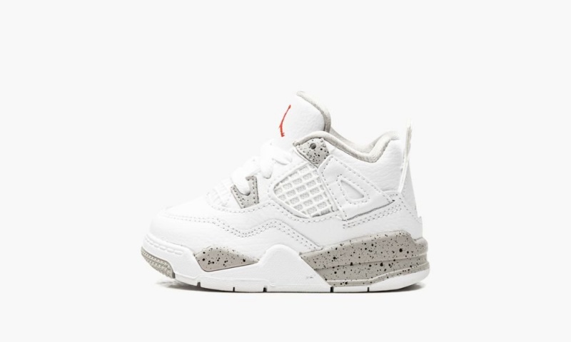 Nike Air Jordan 4 Retro TD \'White Oreo\' Schoenen Kinderen Wit Grijs Nederland | 392675-XNP