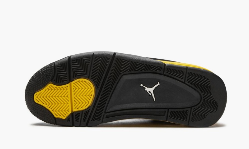 Nike Air Jordan 4 Retro 'Thunder' Schoenen Heren Zwart Wit Geel Nederland | 239157-KHB