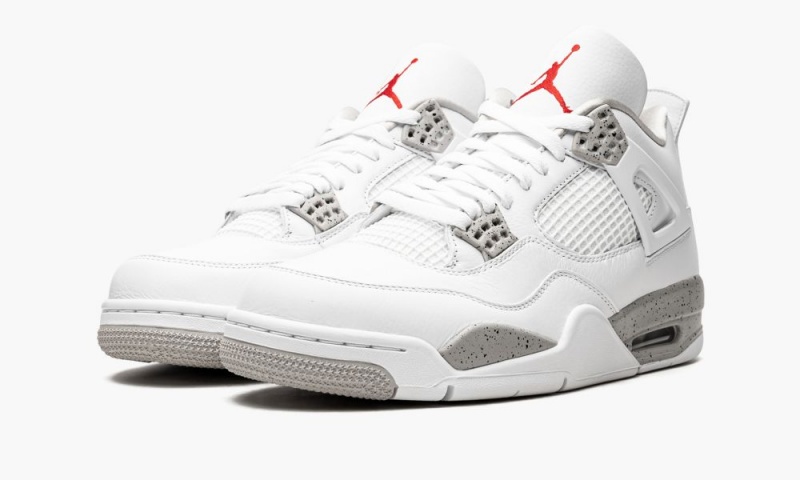 Nike Air Jordan 4 Retro 'White Oreo' Schoenen Heren Wit Grijs Zwart Rood Nederland | 368901-EJZ