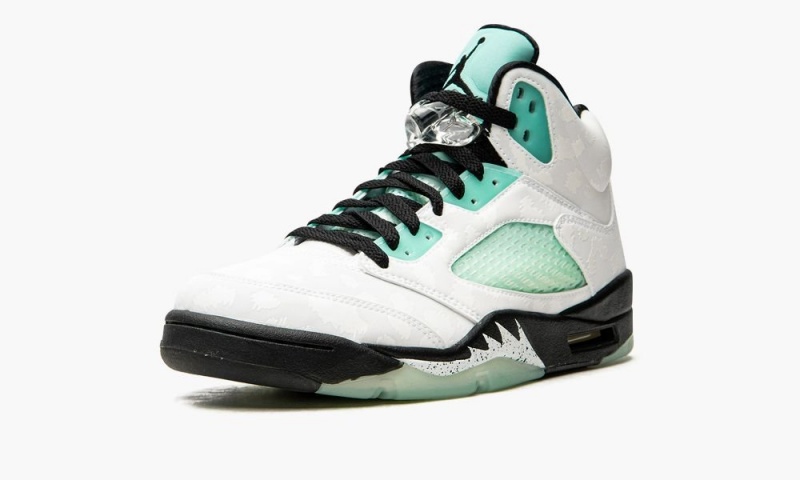 Nike Air Jordan 5 'Island Green' Schoenen Heren Wit Zwart Wit Groen Nederland | 734281-LQB