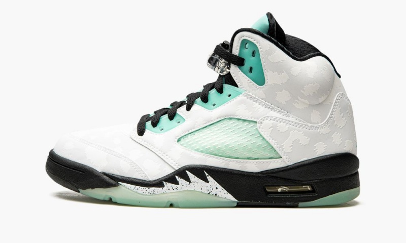 Nike Air Jordan 5 \'Island Green\' Schoenen Heren Wit Zwart Wit Groen Nederland | 734281-LQB