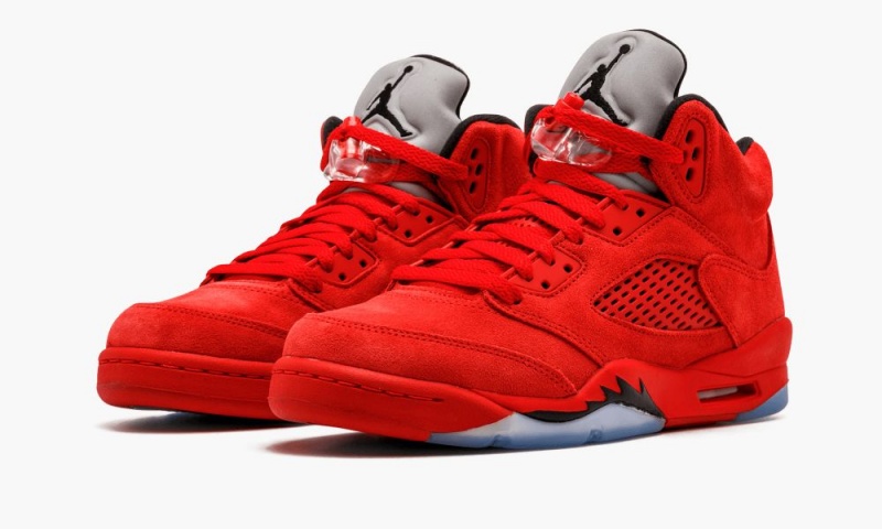 Nike Air Jordan 5 Retro BG 'Red Suede' Schoenen Kinderen Rood Zwart Nederland | 978543-DAH
