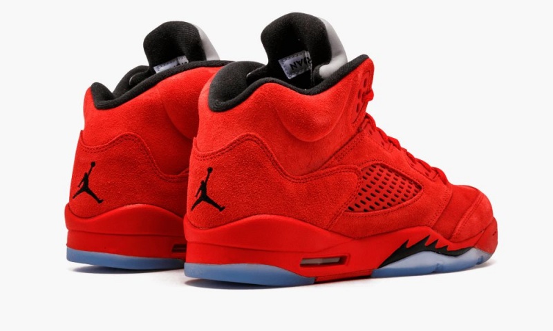 Nike Air Jordan 5 Retro BG 'Red Suede' Schoenen Kinderen Rood Zwart Nederland | 978543-DAH