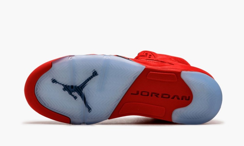 Nike Air Jordan 5 Retro BG 'Red Suede' Schoenen Kinderen Rood Zwart Nederland | 978543-DAH