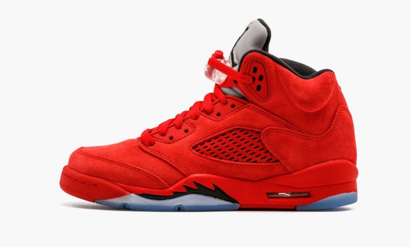 Nike Air Jordan 5 Retro BG \'Red Suede\' Schoenen Kinderen Rood Zwart Nederland | 978543-DAH