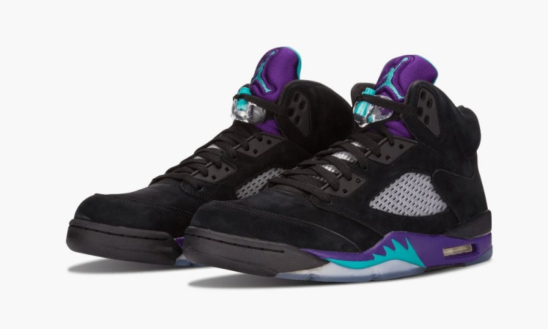 Nike Air Jordan 5 Retro 'Black Grape' Schoenen Heren Zwart Turquoise Paars Nederland | 704926-OWA