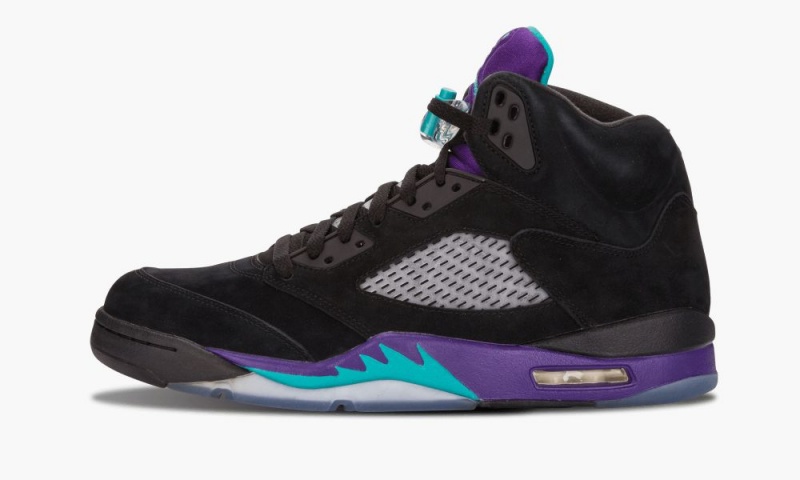 Nike Air Jordan 5 Retro \'Black Grape\' Schoenen Heren Zwart Turquoise Paars Nederland | 704926-OWA