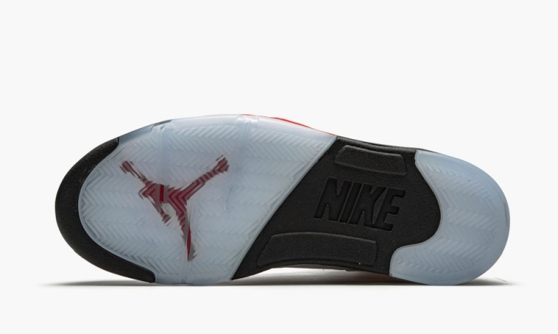 Nike Air Jordan 5 Retro 'Fire Red Silver Tongue 2020' Schoenen Heren Wit Rood Zwart Nederland | 562147-HCO