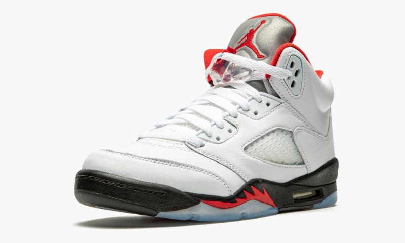 Nike Air Jordan 5 Retro GS 'Fire Red Silver Tongue' Schoenen Kinderen Rood Wit Nederland | 945327-VWX