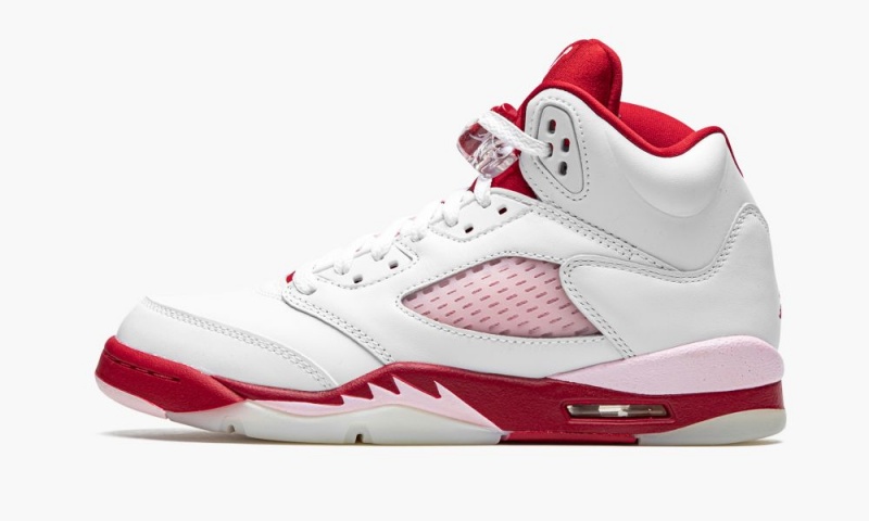 Nike Air Jordan 5 Retro GS \'Pink Foam\' Schoenen Kinderen Wit Roze Rood Nederland | 537849-BXZ