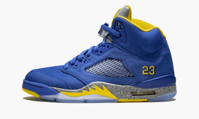Nike Air Jordan 5 Retro \'Laney Varsity Royal\' Schoenen Heren Koningsblauw Lichtgrijs Nederland | 340629-QHK