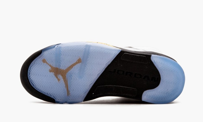 Nike Air Jordan 5 Retro 'Olympic Gold Medal' Schoenen Heren Wit Zwart Goud Nederland | 890671-FDE