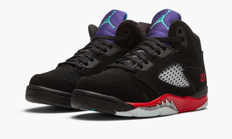 Nike Air Jordan 5 Retro PS 'Top 3' Schoenen Kinderen Zwart Rood Paars Nederland | 415298-QTO