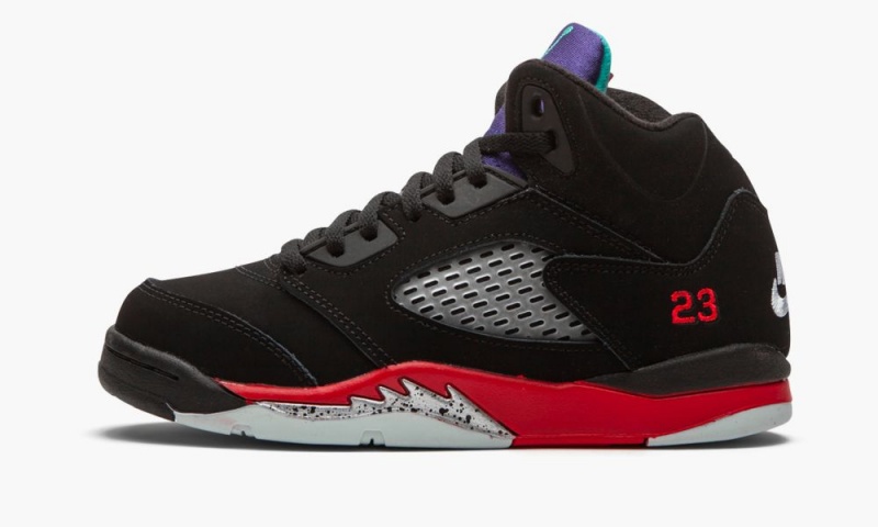 Nike Air Jordan 5 Retro PS \'Top 3\' Schoenen Kinderen Zwart Rood Paars Nederland | 415298-QTO
