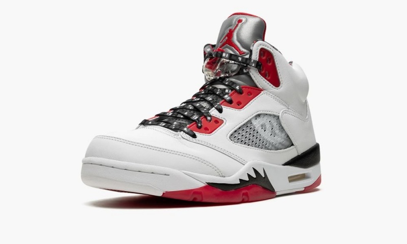 Nike Air Jordan 5 Retro Q54 'Quai 54 -2021' Schoenen Heren Wit Zwart Rood Nederland | 095237-KOA