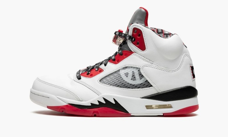 Nike Air Jordan 5 Retro Q54 \'Quai 54 -2021\' Schoenen Heren Wit Zwart Rood Nederland | 095237-KOA