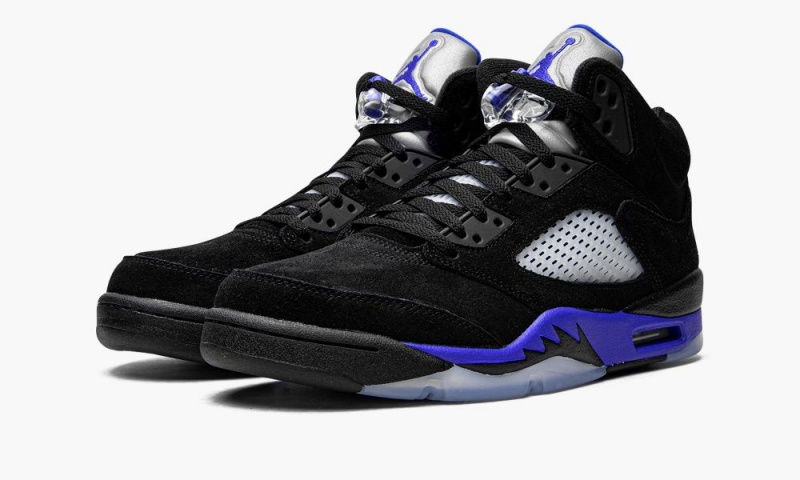 Nike Air Jordan 5 Retro 'Racer Blue' Schoenen Heren Zwart Blauw Nederland | 207384-FIR